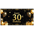 thumbnail image 2 of LUUFILx Happy 30th Birthday Backdrop Banner Golden Balloons Decorations Photography Props Party Supplies Festive Background Celebration Decor, 2 of 7
