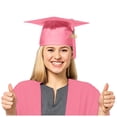 thumbnail image 2 of Bachelor'S Graduation Hat School Unisex Student Graduation Cap For Adult Baseball Caps Pink One Size, 2 of 3