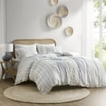 thumbnail image 6 of Premium King Bedding Sets 100% Cotton Duvet Cover with Chenille Tufts Modern Geometric Design for Bedroom Decor, 6 of 10