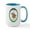 White/Blue Inside, variant on CafePress - Santa Watching Golden Large Mug - 15 oz Ceramic Large White Novelty Mug