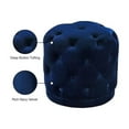 thumbnail image 2 of Maykoosh French Flair Modern, Contemporary Velvet Upholstered Ottoman / Stool with Deep Button Tufting, Solid Wood Frame, 18" W x 18" D x 17" H, 2 of 10