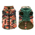 thumbnail image 4 of Small Dog Jacket with Harness,Pet Coat Cold Weather Warm Vest Jacket,Dog Waterproof Windproof Cotton Costume for Puppy Small Medium Dogs Orange Camouflage 2XL, 4 of 7