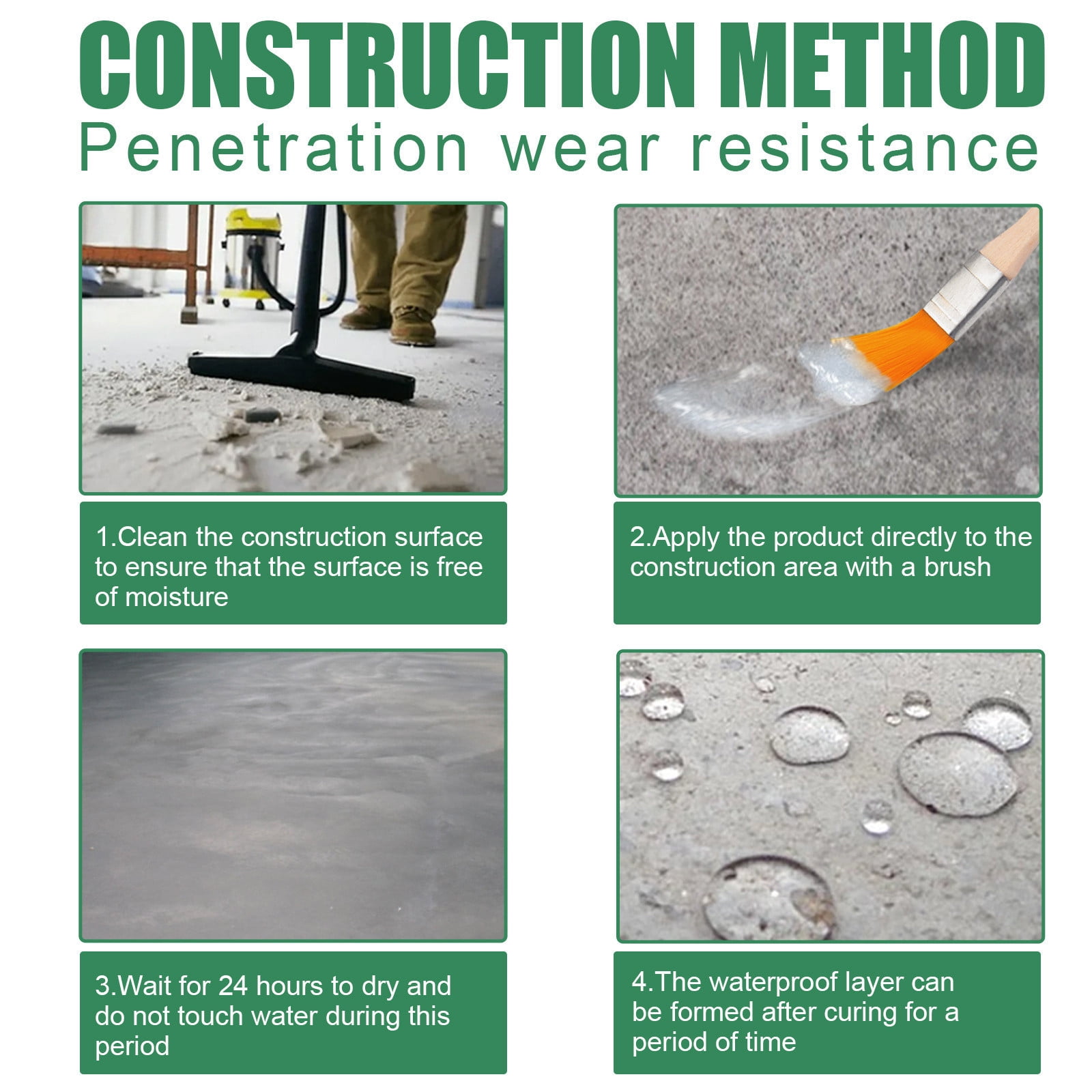 Yonrjhukm Exterior Wall Bathroom Toilet Floor Tile Penetrating Waterproofing Agent Wall Leak Proof Paint 300ML