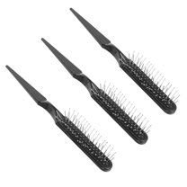 Crimper Hair Tool Curly Wig Human Brush 3 Pcs Wire Bristle Comb Smooth Abs Miss Women's