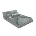 thumbnail image 2 of Ambesonne Grey Fitted Sheet & Pillow Sham Set, Corridor in Ship Space, Full, Green, 2 of 2