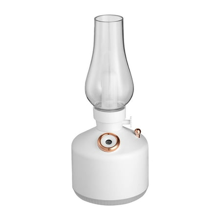 

Tomfoto 280mL Kerosene Lamp Shaped Humidifier Diffuser With 7-color Light USB Cool Mist Humidifier Desktop Air Humidifier Stepless Dimming 2 Spray Modes