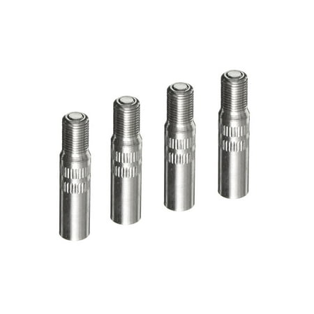 - 4pcs Automotive Wheel Tire Tyre Valve Stem Extension Adapter Extender Cap Silver Universal Car Vehicle SUV Van Truck RV 60 PSI MATCC US