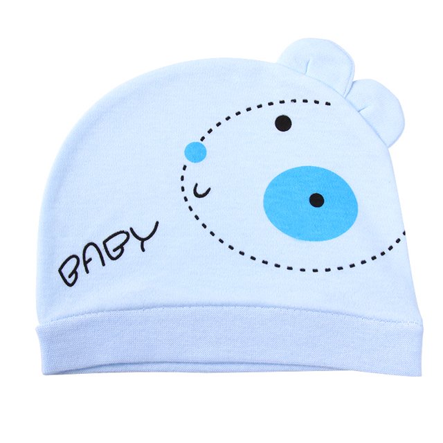 Gorro de una sola capa para recién nacidos de primavera y verano, gorro de confinamiento suave de dos orejas para bebés de 0 a 3 meses, gorro a prueba de viento para bebés