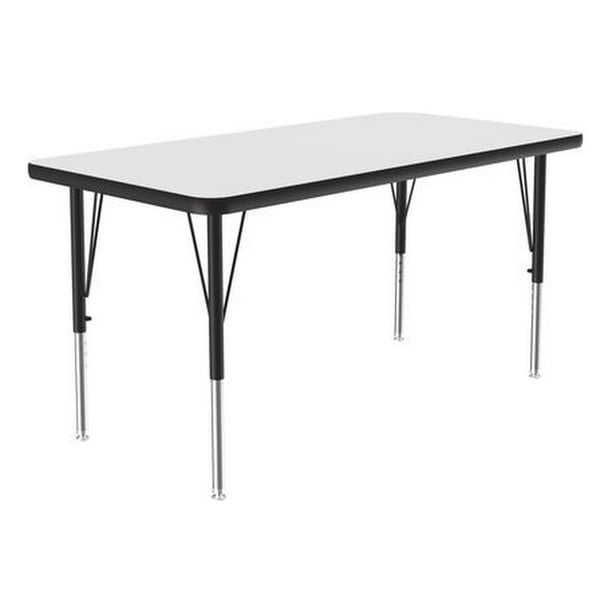 Correll 24x48" Wood MarkerboardDry Erase Activity Tables in Black/White