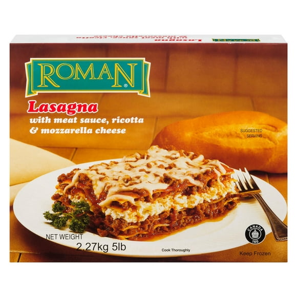 Fromage mozzarella Lasagne avec ricotta et sauce à la viande de Roman 2,27 kg