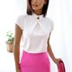 thumbnail image 4 of Moda mujer verano Casual manga corta cuello redondo Pullove blusa sólida camiseta Wmkox8yi  bvn1594, 4 of 9