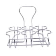 thumbnail image 1 of Portabotellas de vino, portabotellas de cerveza, caja con asa, botellero rústico, soporte para bebidas para encimera, comedor, bar, armario, barbacoa plata, 1 of 8