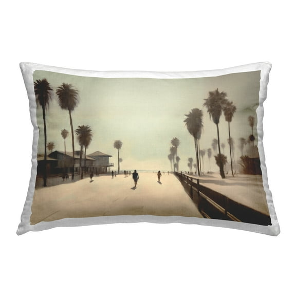 Stupell Industries Tropical Beach Walkway Decorative Printed Throw Pillow Design by Noah Bay.