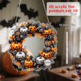 thumbnail image 4 of Wmhnj Decoracin de ventana acrlica 2D con forma de calavera de calabaza y murcilagos para Halloween, ideal para colgar en el porche o para exteriores., 4 of 9