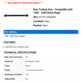 thumbnail image 2 of Rear Trailing Arm - Compatible with 1988 - 2004 Buick Regal 1989 1990 1991 1992 1993 1994 1995 1996 1997 1998 1999 2000 2001 2002 2003, 2 of 2