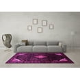 thumbnail image 3 of Ahgly Company Machine Washable Indoor Rectangle Medallion Pink Traditional Area Rugs, 7' x 9', 3 of 4