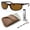 Polished Dark Havana Frame | B-15 Brown Lens, variant on RB2027 PREDATOR 2 Rectangle Shaped Non-Polarized Sunglasses for Men & Women - Includes Official RAYBAN Eyewear Kit - Ideal Formal & Casual Wear Sunglasses - B-15 Brown Lens