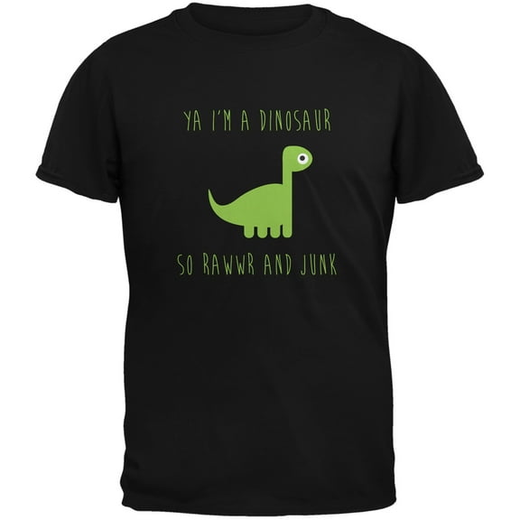 Ya I'm a Dinosaur - Brachiosaurus Black Youth T-Shirt - X-Large(18)