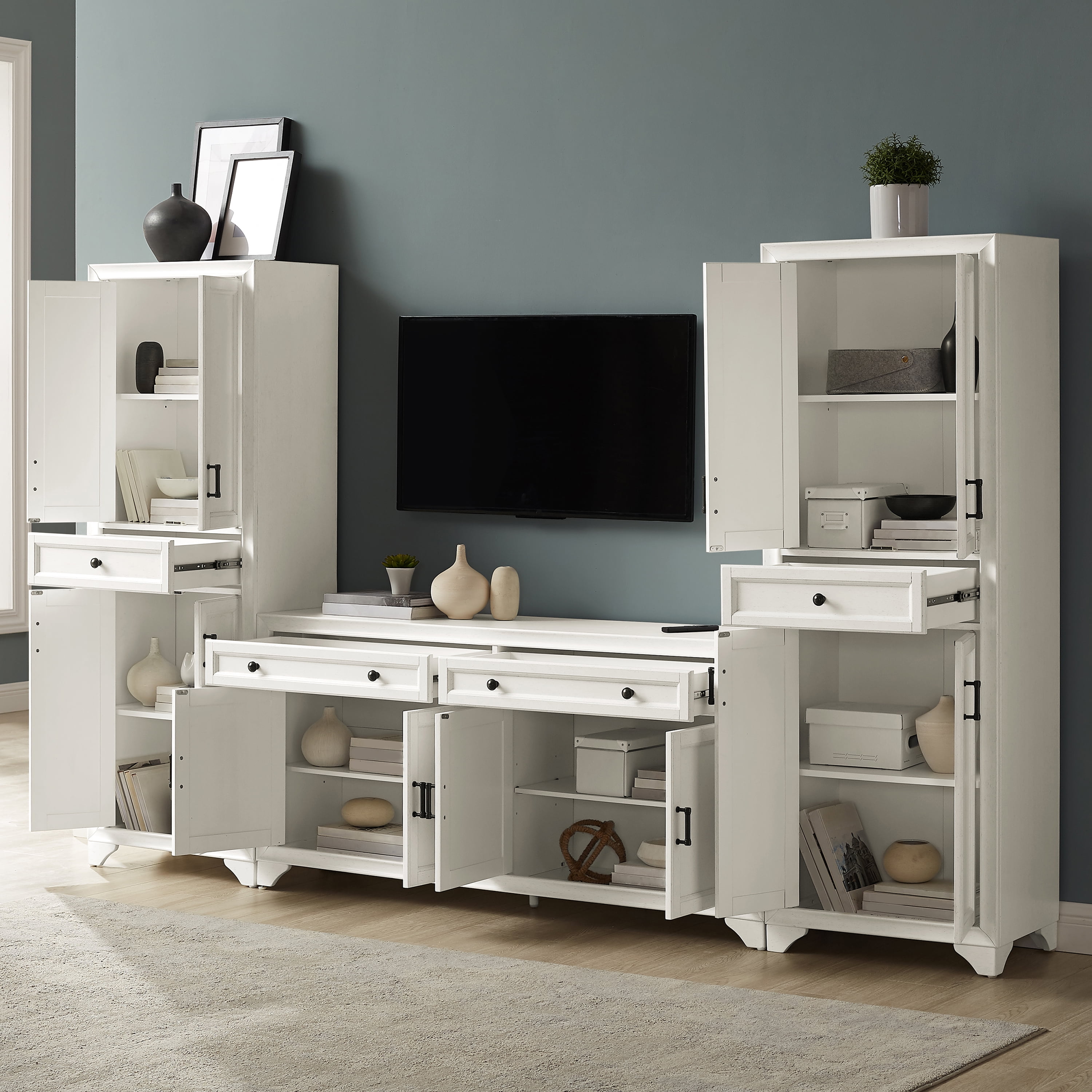 Crosley Furniture Tara 3PC Entertainment Center/Sideboard with
