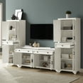 thumbnail image 3 of Crosley Furniture Tara 3PC Entertainment Center/Sideboard with Pantries in White, 3 of 16