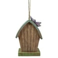 thumbnail image 4 of Northlight 10" Brown and Green Hanging Birdhouse with Butterflies Outdoor Garden Decor, 4 of 5