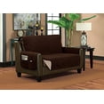 thumbnail image 1 of Protecteur de Meubles Réversible Classique Matelassé Imperméable Design Diamant (Causeuse, Marron/beige), 1 of 2