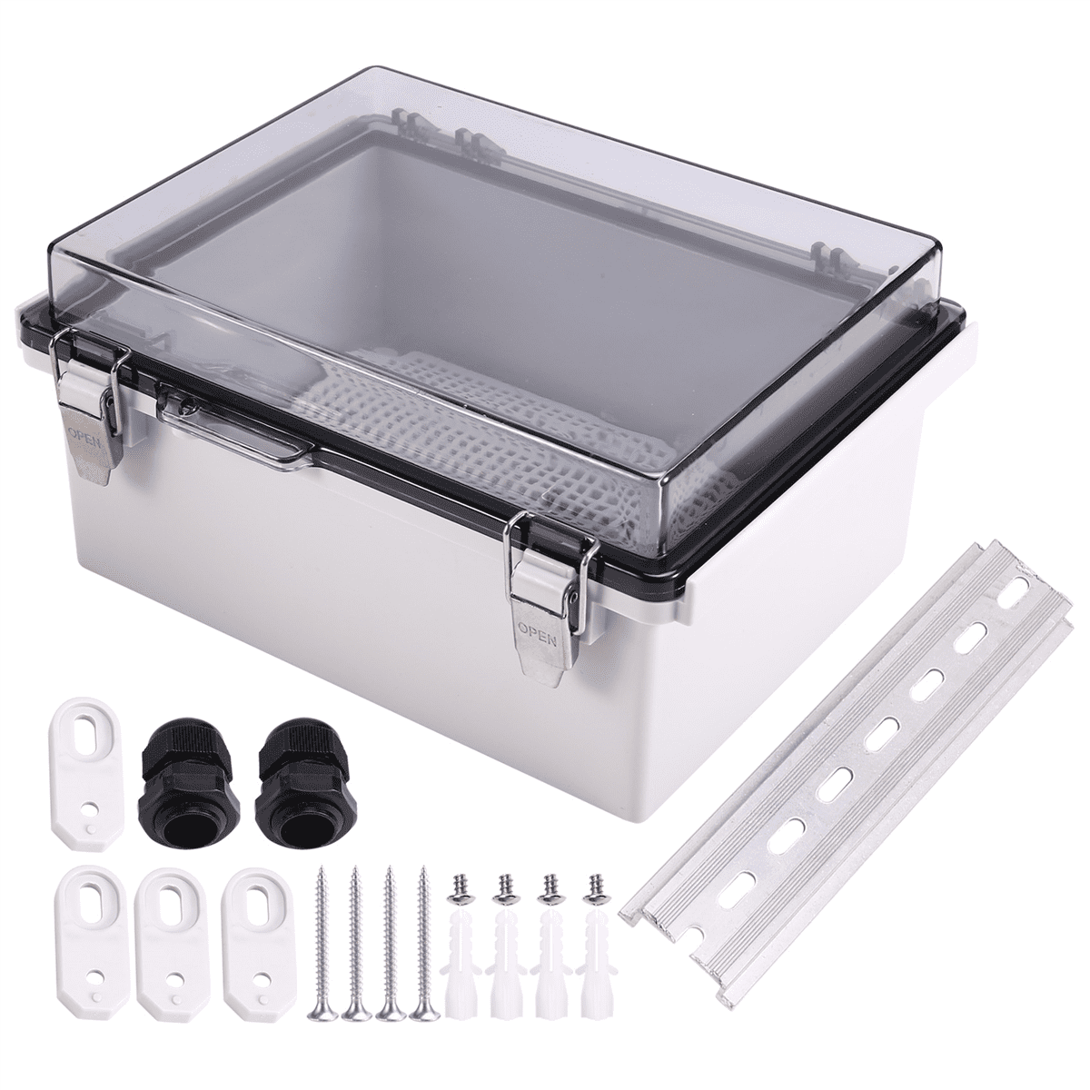 Outdoor WiFi Enclosure Weatherproof Locking Box Waterproof Switch Router 8.7x6.7x4.3inch