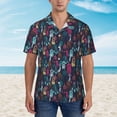 thumbnail image 2 of Disketp Colorful Dreamcatcher1 Hawaiian Shirts for Men,Mens Casual Short Sleeve Button Down Shirts Beach Shirt,Medium, 2 of 7