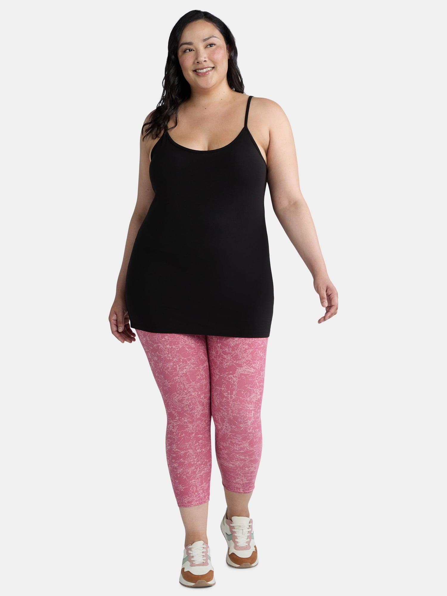 Terra & Sky's Women's Plus Capri Leggings, 2-Pack