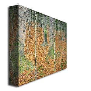 Trademark Fine Art "The Birch Wood" Canvas Wall Art by Gustav Klimt
