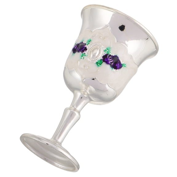 OULII Retro Style Metal Wine Goblet Set - Decorative Goblet Cup for Banquets, Parties, and Home Use
