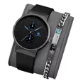 thumbnail image 1 of Set Reloj Hombre De Cuarzo De Negocios Pulsera Caja Regalo, 1 of 8