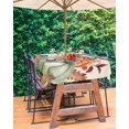 thumbnail image 2 of Fall Maple Leaf Outdoor Tablecloth - 60x60 Inch Square Dining Table Cover, Thanksgiving Autumn Botanical Waterproof Outdoor Table Cloth with Umbrella Hole & Zipper for Picnic/Patio/Party, 2 of 5