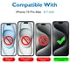 thumbnail image 2 of Protector de pantalla Mothca Matte Glass para iPhone 15 Pro Max de 6.7 pulgadas, 2 of 6