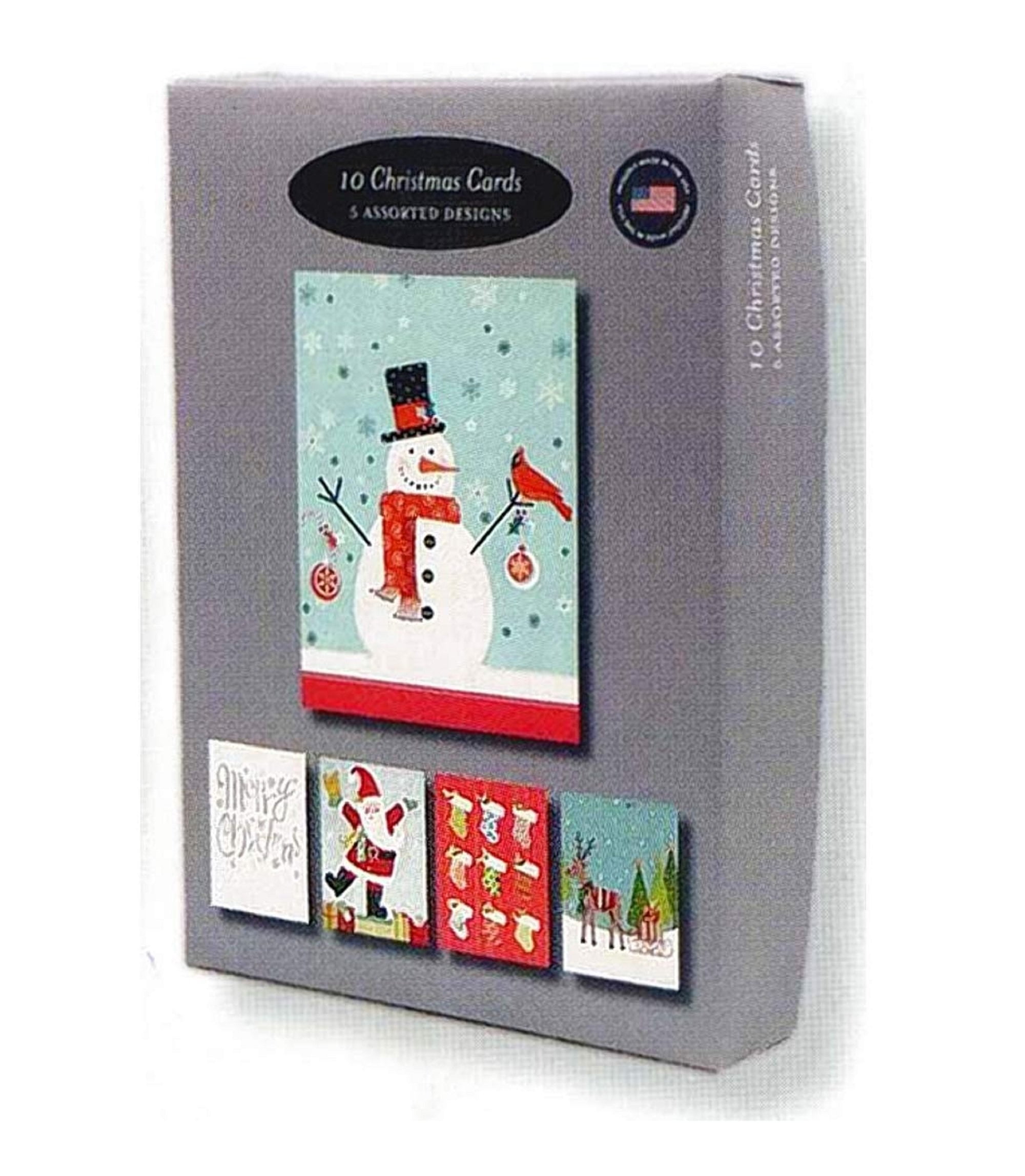 Christmas Cards Assortment 4in. X 6in. 10 Pack (5041X3) Walmart