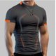 thumbnail image 1 of Camiseta deportiva informal Sunloudy para hombre, camisetas deportivas de manga corta con cuello redondo y patrón de rayas para gimnasio de primavera y verano, ropa para hombre Sunloudy  moda, 1 of 3