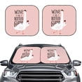 thumbnail image 6 of Lsque Goose Holding Wineglass with Red Wine 2 PCS Windshield Sun Shade | CarFoldable Window Covers | Car Accessories Reflect UV for Universal Cars SUV Truck | Medium, 6 of 7
