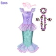 thumbnail image 5 of Disfraz de La Sirenita de Disney para niños y niñas, vestido de princesa Ariel para vacaciones de verano, ropa de playa, Cosplay de sirena, vestidos de cumpleaños, 2024, 5 of 5