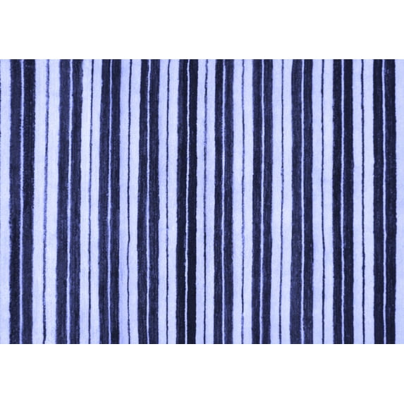 Ahgly Company Indoor Rectangle Abstract Blue Modern Area Rugs, 7' x 9'