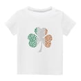 thumbnail image 1 of Hauts à Manches Courtes pour Femmes, Enfants Garçons Filles Mignon Col Rond Imprimé Haut à Manches Courtes, 1 of 4