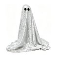 thumbnail image 2 of Halloween Ghost Decorations Sequined 6.7 Inch Cute Standing Ghost Figure for Home Indoor Outdoor Halloween Party Decor, 2 of 9