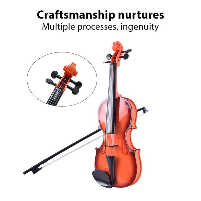 Practice Simulated Violin Music Practice Violin for Beginners Violin Kit Musical Instrument Exquisite Workmanship Performance Props Gifts Adjustable Strings