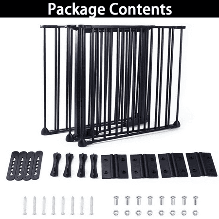 IAJXWI Protective Baby Gate, Metal Fireplace Fence, Lock Large Playpen for Baby/Toddler/Pet/Dog