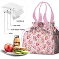 thumbnail image 4 of Strawberry Princess Pattern Drawstring Lunch Bag Women - Drawstring Lunch Bag Insulated for Work Office - Stain-Resistant Large Lunchbags for Women with Multi-Pockets, 4 of 6