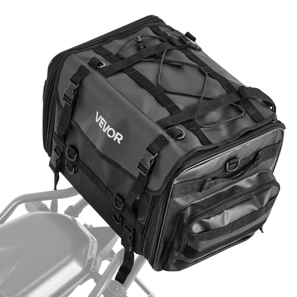 Bolsa trasera para motocicleta VEVOR 40-60 L con funda impermeable para lluvia