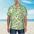 thumbnail image 4 of Lsque Cute Frog pattern Hawaiian Shirt for Men, Unisex Summer Beach Casual Short Sleeve Button Down Shirts-Small, 4 of 9