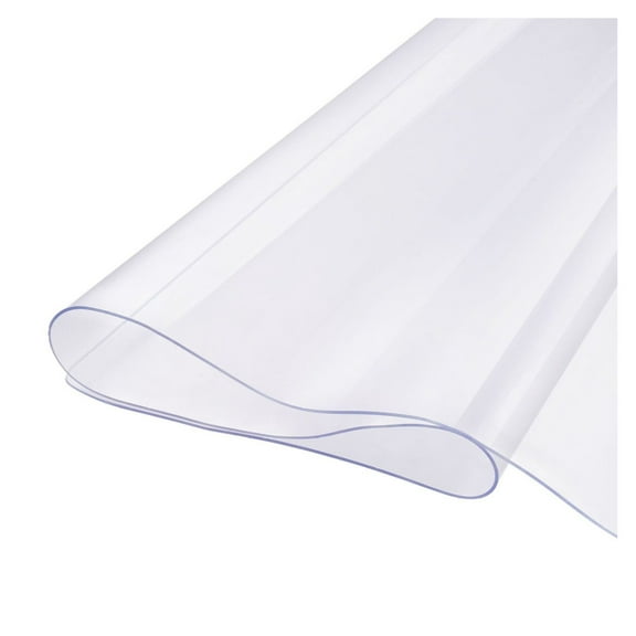 PVC Table Protector 24x48 Inch Clear Plastic Desk Protector - 2.0mm Thick, Waterproof, Heat Resistant - for Dining Table, Kitchen Counter, Office Desk