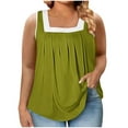 thumbnail image 2 of Homenesgenics Tank Tops for Women Plus Size Women's Pinted Sleeveless T-Shirt Loose Tops Green XXXXXL, 2 of 5