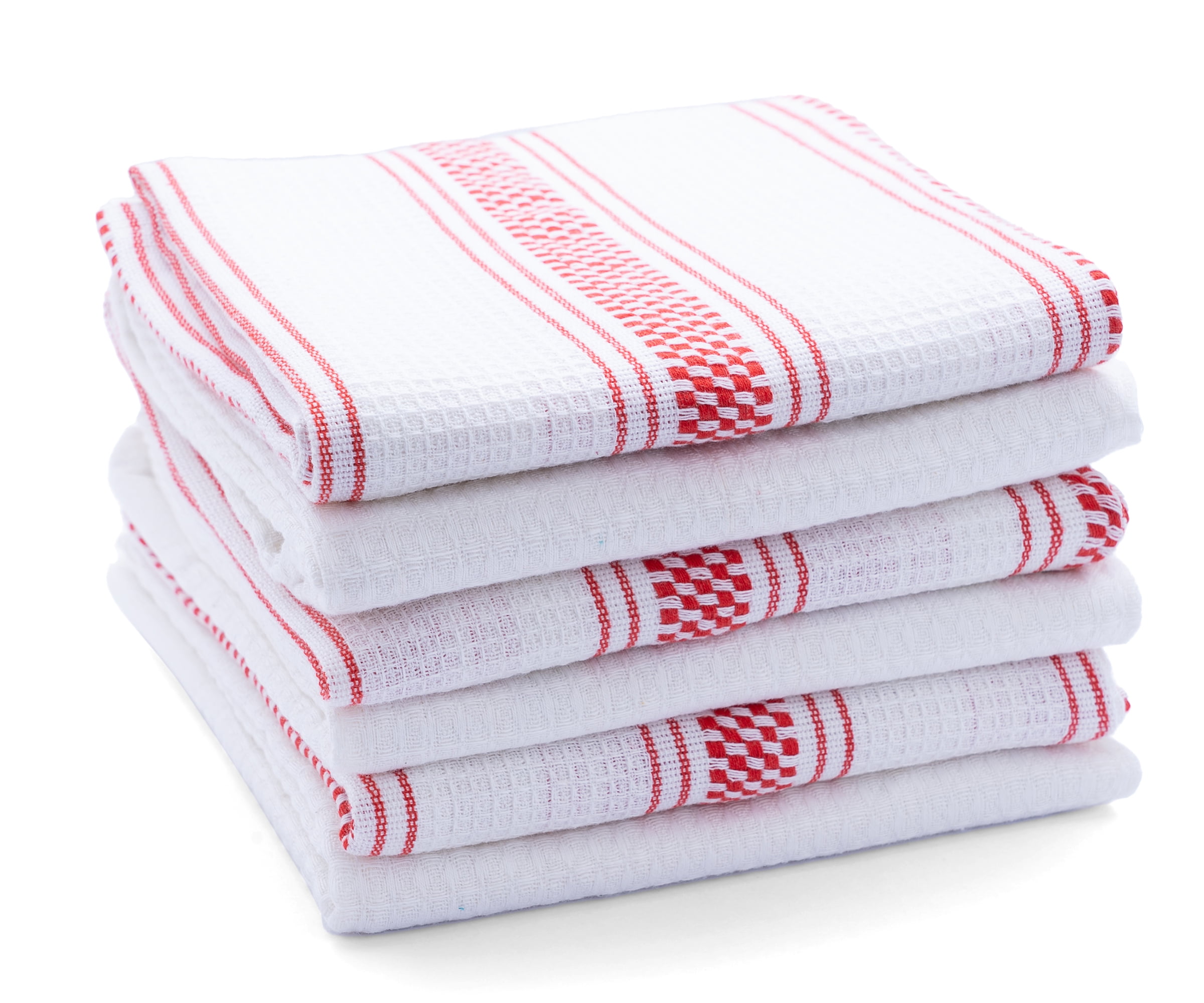 Teal Kitchen Towels Cotton Dish Towels Farmhouse Hand Towels Bulk Absorbent Tea  Towels Striped Linen Kitchen Decor Set of 6, 18x28 