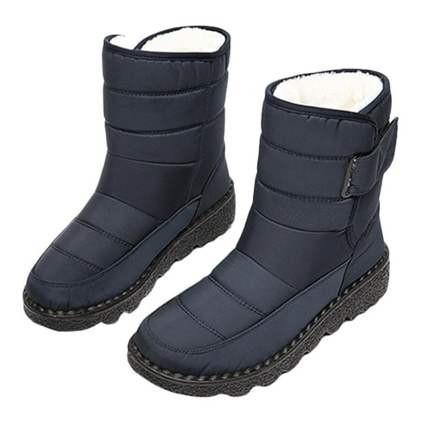 Botas de nieve de invierno Botas de plataforma de tobillo impermeables ligeras para viajes al aire libre